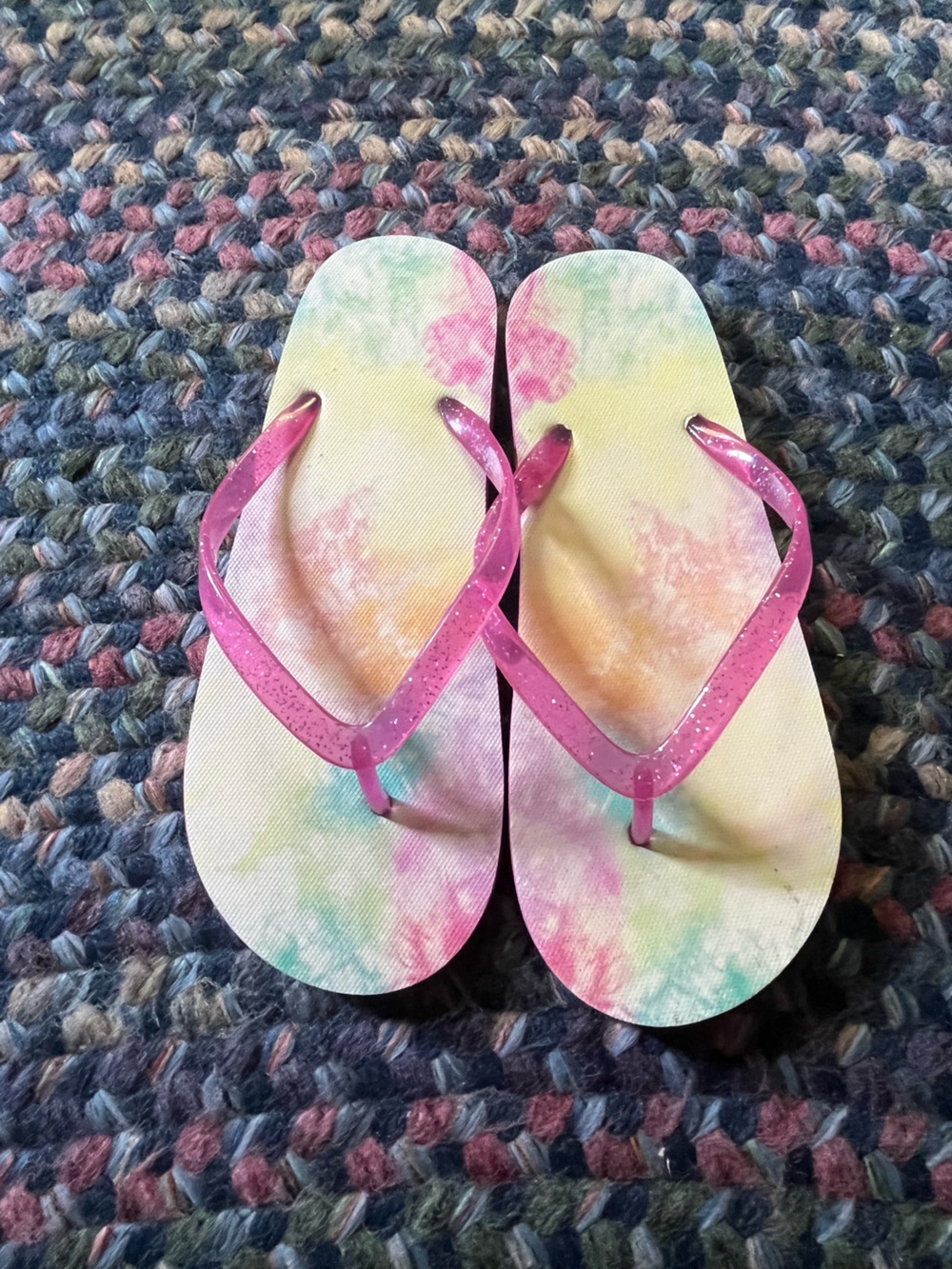 Target Pink Glitter Jelly Flip Flops
